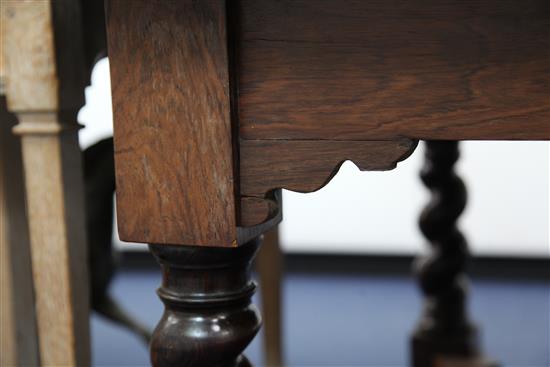 A 19th century Dutch rosewood centre table, W.3ft 8in. D.2ft 9in. H.2ft 6in.